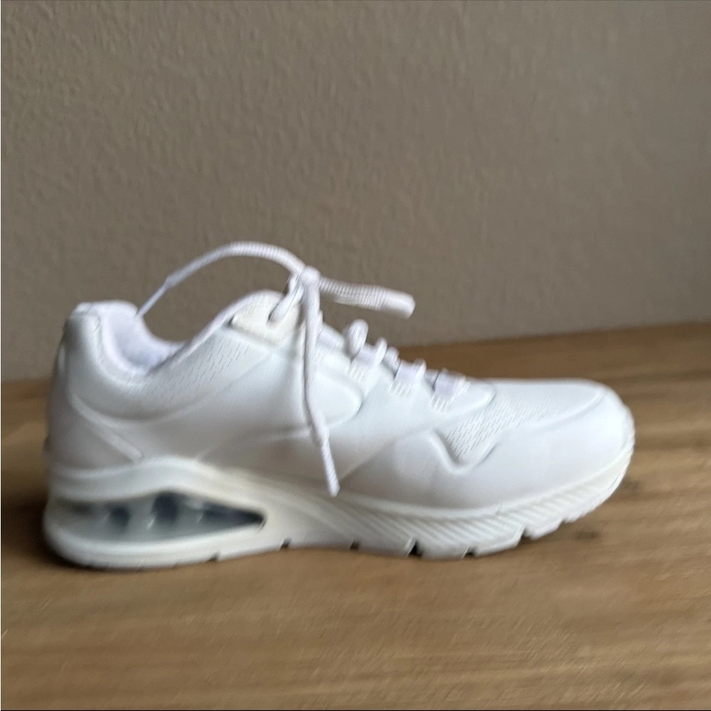 Skechers Shoes Womens 9 Uno 2 Air Around You Sneakers White Lace Up Low 155543 - Picture 3 of 11